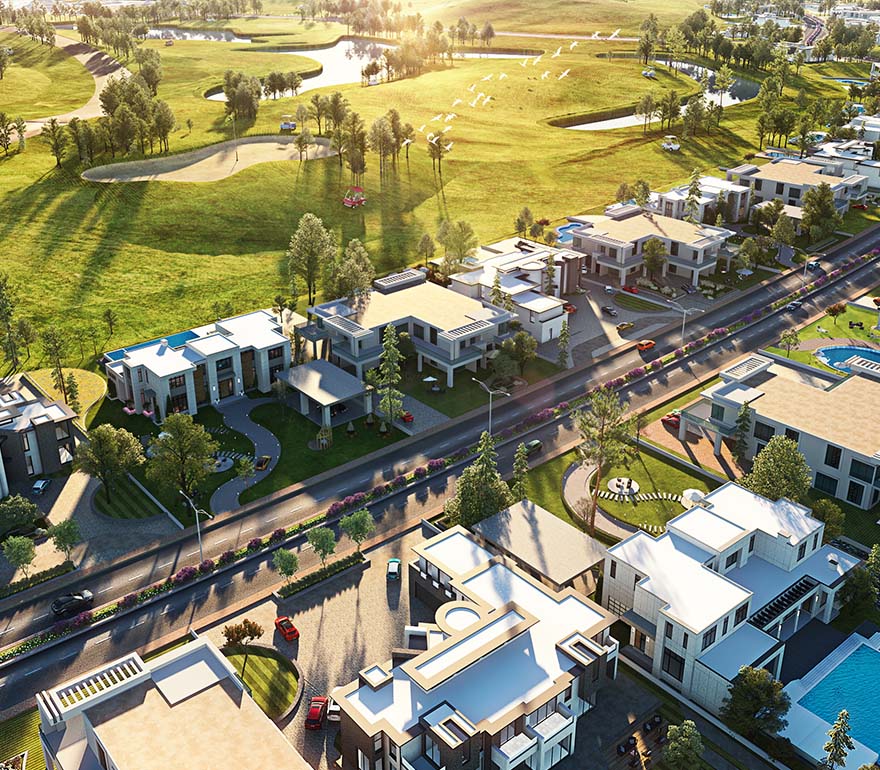 Park View City landscaped residential district view